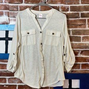 Women’s button down lightweight blouse